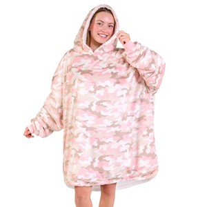 The Bare Homey - Adult Wearable Blanket - Fleece Side Pockets - 1 of 4