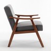 Accent Chair with Solid Wood Frame, Compact Comfortable Seating and Sleek Profile, Mid-Century Modern Design - 4 of 4