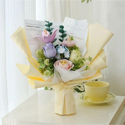 Robotime 3D Puzzles Flower DIY Assembly Craft Christmas Gift, Thanksgiving, Mother's Day, Birthday Gift Decoration, Multicolor, 17.70"*16.50"*12.60"