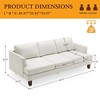 Gerrico 89" 3 Seater Sofa Couch with Deep Seats, Upholstered Sofa with Armrests, Comfy Couches for Living Room, Apartment and Office - 3 of 4