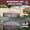 Dog Kennel with Roof, Heavy Duty Metal Dog Pen, Lockable Door, Weatherproof Canopy, Easy Assembly, Black, 4.9x4.9x3.6FT - 3 of 4