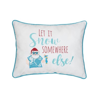 C&F Home 12" x 16" Let It Snow Embroidered Christmas Holiday Throw Pillow
