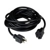 Northlight Three-Prong Outdoor Extension Power Cord with End Connector - 40' - Black - 2 of 3