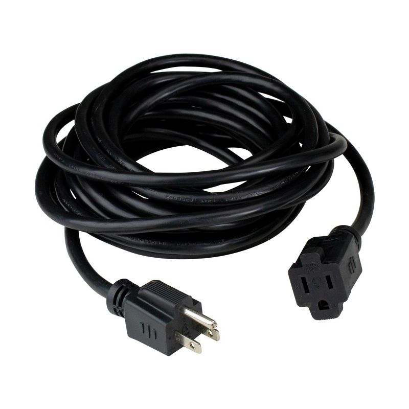 Northlight 40' Black 3-Prong Medium Duty Commercial Extension Power Cord, 1 of 4