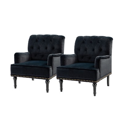 Set of 2 Bonifacio Armchair with Nailhead Trim | Karat Home