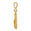 Black Bow Jewelry 14k Yellow Gold Satin and Diamond Cut Boxing Glove Pendant - 2 of 4