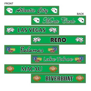 Beistle Gambling Destination St Sign Cutouts, 4" x 24", (8/Pkg) Multicolored - 1 of 1