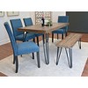 NicBex Dining Room Table Set for 6 Rustic Dining Table Set with Wooden Tabletop, 1 Wooden Bench and 4 Upholstered Chairs for Dining Room - 3 of 4