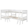 NicBex Twin Size Bunk Bed with Safety Guardrail,L-Shaped Twin Loft Bed with Built-in Ladder,Modern Bunk Beds,Noise Reduced Bunk Beds for Bedroom - 2 of 4