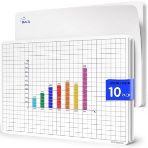 SCRIBBLEDO Grid Dry Erase 9"x12" Sheets Pack of 10 - 1 of 4