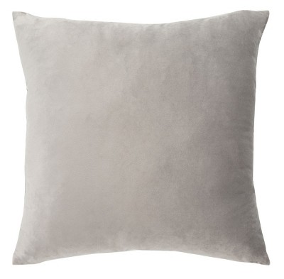 Isabelina 18" Square Grey and Silver Metallic Throw Pillow