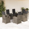 vidaXL Garden Dining Set Grey, Dark Grey, Black - 2 of 4