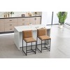 TOAOTBNBOB Industrial Bar Chair with Metal Footrest, Counter Height Barstools Set of 2, Dining Room Bar Stools with Soft Cushion - 4 of 4