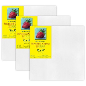 Strathmore 300 Series Traditional Stretched Canvas, 10x10 inch, Pack of 3 - 1 of 4