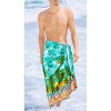 HAPPY BAY Men's Swimwear Cover Up Swim Wrap Beachwear Sarongs Beach Lava Lava Hawaiian Pareo Summer Long Sulu for Men One Size Green, flamingo - 2 of 4