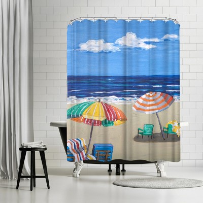 Americanflat Beach Day by Mandy Buchanan Shower Curtain