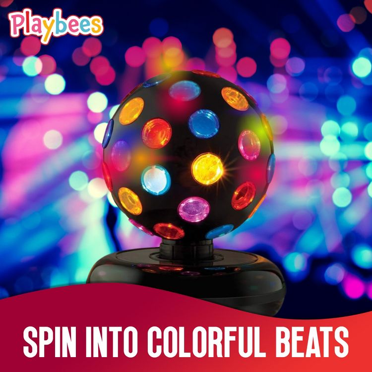 Playbees Rotating Disco Ball Lights 11 Inches, 6 of 6