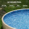 VEVOR 24-ft Round Above Ground Pool Liner, Overlap Pool Liners, Standard Gauge Vinyl, 48-to-54inch Wall Height, Blue - 3 of 4