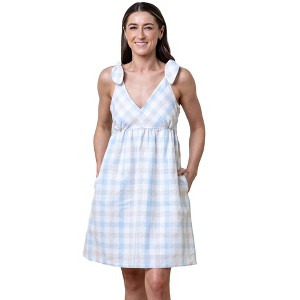 Hope & Henry Women's Sleeveless Bow Shoulder Dress - 1 of 4