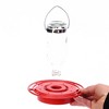 Birds Choice 8oz Best 1 Glass Hummingbird Feeders 7" Red & Clear: Weather-Resistant, Easy to Hang, 8 Feeding Stations - 2 of 3