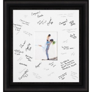 Parlor Signature Mat Picture Frame – Guest Book Alternative for Weddings, Graduations, or Retirement – Autograph Photo Mat for Signature Board - 1 of 4