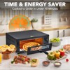 Garvee Indoor Pizza Oven, Faster Heating Electric Countertop Pizza Maker for 12" Pizzas In Minutes, Stainless Steel Pizza Oven with Adjustable - 2 of 4