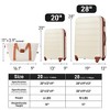 2/3 PCS Luggage Set, ABS Hardshell Expandable  Spinner Suitcase with Travel Bag and TSA Lock - ModernLuxe - 2 of 4