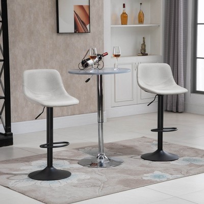 Velvet Bar Stools Set of 2, Swivel Counter 
Adjustable Height Barstool for Kitchen, Pub, Cream White