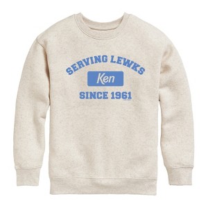 Boys' - Barbie - Ken Serving Lewks Since 1961 Graphic Long Sleeve Fleece Sweatshirt - 1 of 3