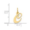 Black Bow Jewelry 14k Yellow Gold Ella Collection Small Fancy Script Initial Pendant A-W - 4 of 4