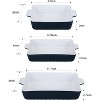 GustoWave Baking Dish 3-piece Sets, Ceramic Baking dishes for Oven, Bakeware, Rectangular Baking Pan with Handles, for Cooking, Kitchen, Cake - 3 of 4
