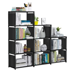 Cube Storage Organizer 9 Cubes Closet Shelves Cabinet Bookcase Non-Woven Fabric Cube Shelf for Living Room Bedroom Office - 1 of 4