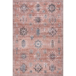 Nuloom Vivica SplashGuard Faded Medallion Machine Washable Area Rug - 1 of 4