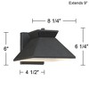 John Timberland Whatley Rustic Industrial Outdoor Wall Light Fixtures Set of 2 Black Metal LED 6 1/4" for Post Exterior Barn Deck House - 4 of 4