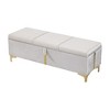 CAVINAS 47.2" Storage Bench, Modern Shoe Bench with Gold Metal Legs, Velvet Fabric End of Bed Ottoman for Living Room, Bedroom, Entryway - 4 of 4