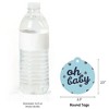 Big Dot of Happiness Hello Little One - Blue and Silver - Boy Baby Shower Favor Gift Tags (Set of 20) - 3 of 4