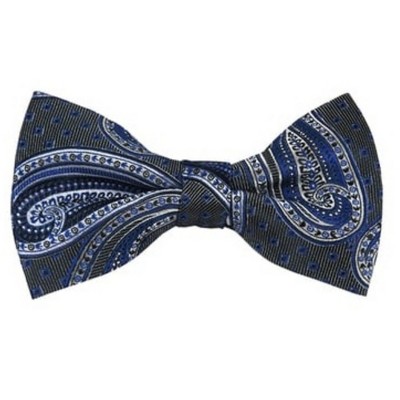 Men's Paisley Color 2.75 W And 4.75 L Inch Pre-Tied adjustable Bow Ties