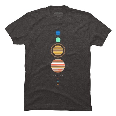 Men's Design By Humans Minimal Solar System By kellabell9 T-Shirt