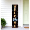 HomeRoots 36" Blue Red And White Solid Wood Patriotic Welcome Reversible Porch Sign - 2 of 4