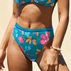Vibrant Floral High-Waisted Bikini Bottoms - Cupshe - 4 of 4