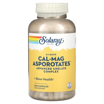 Solaray 2:1 Ratio Cal-Mag Asporotates, 240 Capsules