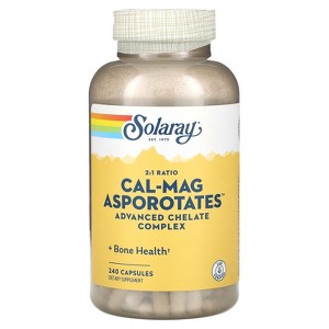 Solaray 2:1 Ratio Cal-Mag Asporotates, 240 Capsules - 1 of 4