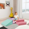 Soft Suede Toddlers Climbing Toys, Waterproof Foam Play Gym Climber Structures for Toddler Babies, Indoor Climb and Crawl Activity Play Set - 2 of 4