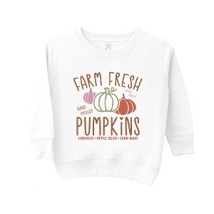 The Juniper Shop Colorful Farm Fresh Pumpkins Toddler Graphic Sweatshirt - 1 of 3