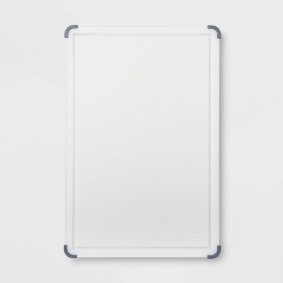 12"x18" Nonslip Poly Cutting and Carving Board White - Made By Design™