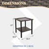 EAGLE PEAK Ocean Vista Outdoor Wicker Side Table, Tempered Glass Top for Indoor & Outdoor - 3 of 4