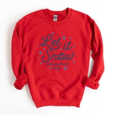 Simply Sage Market Women's Graphic Sweatshirt Snow Somewhere Else Colorful