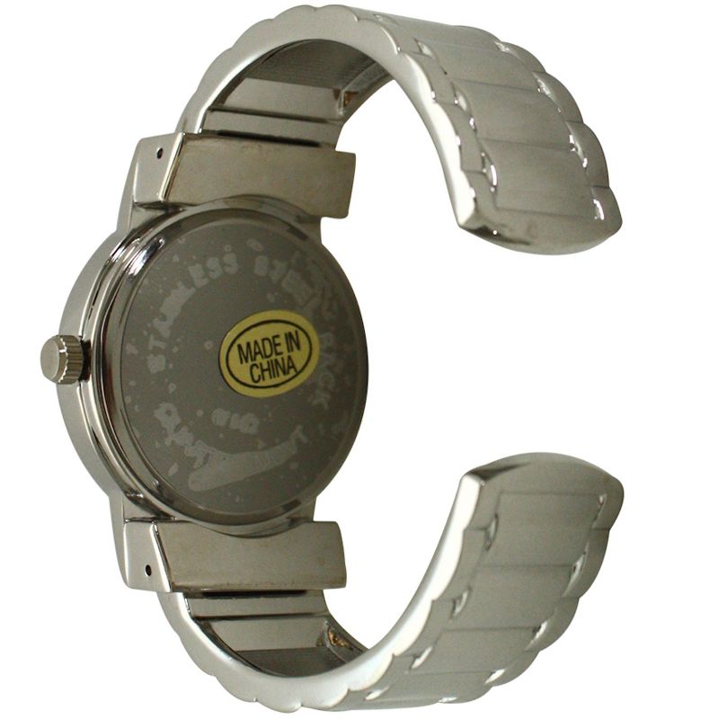 Olivia Pratt Stainless Steel Crystal Detail Bangle Watch, 3 of 6