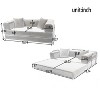 MYINDA Convertible Sofa Bed, Corduroy Folding Floor Sofa, Modular Compression Double Sofa for Living Room Bedroom - 4 of 4