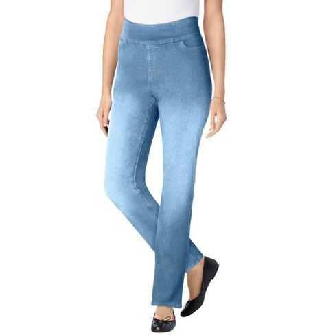 Woman Within Women's Plus Size Flex-Fit Pull-On Bootcut Denim Jean - image 1 of 4